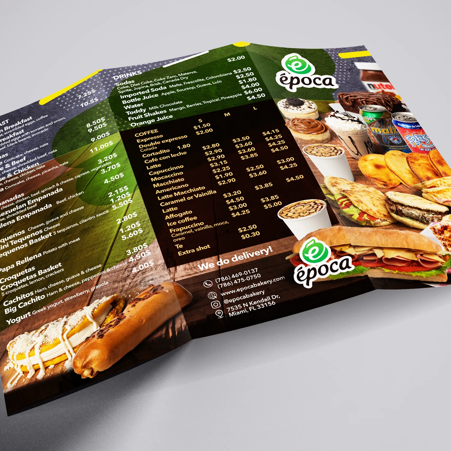 Restaurant Menu Printing & Design — Mad Freddy Miami