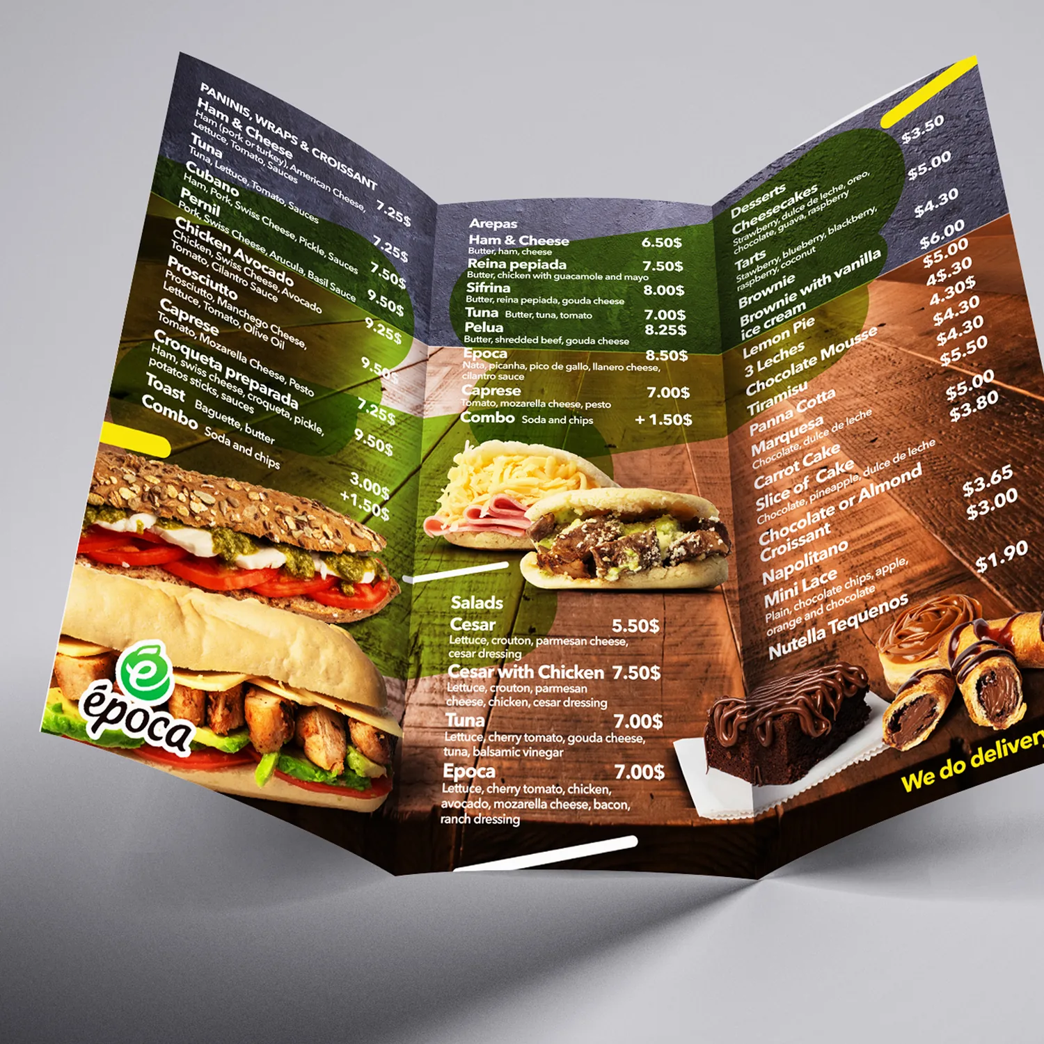 Restaurant Menu Printing & Design — Mad Freddy Miami