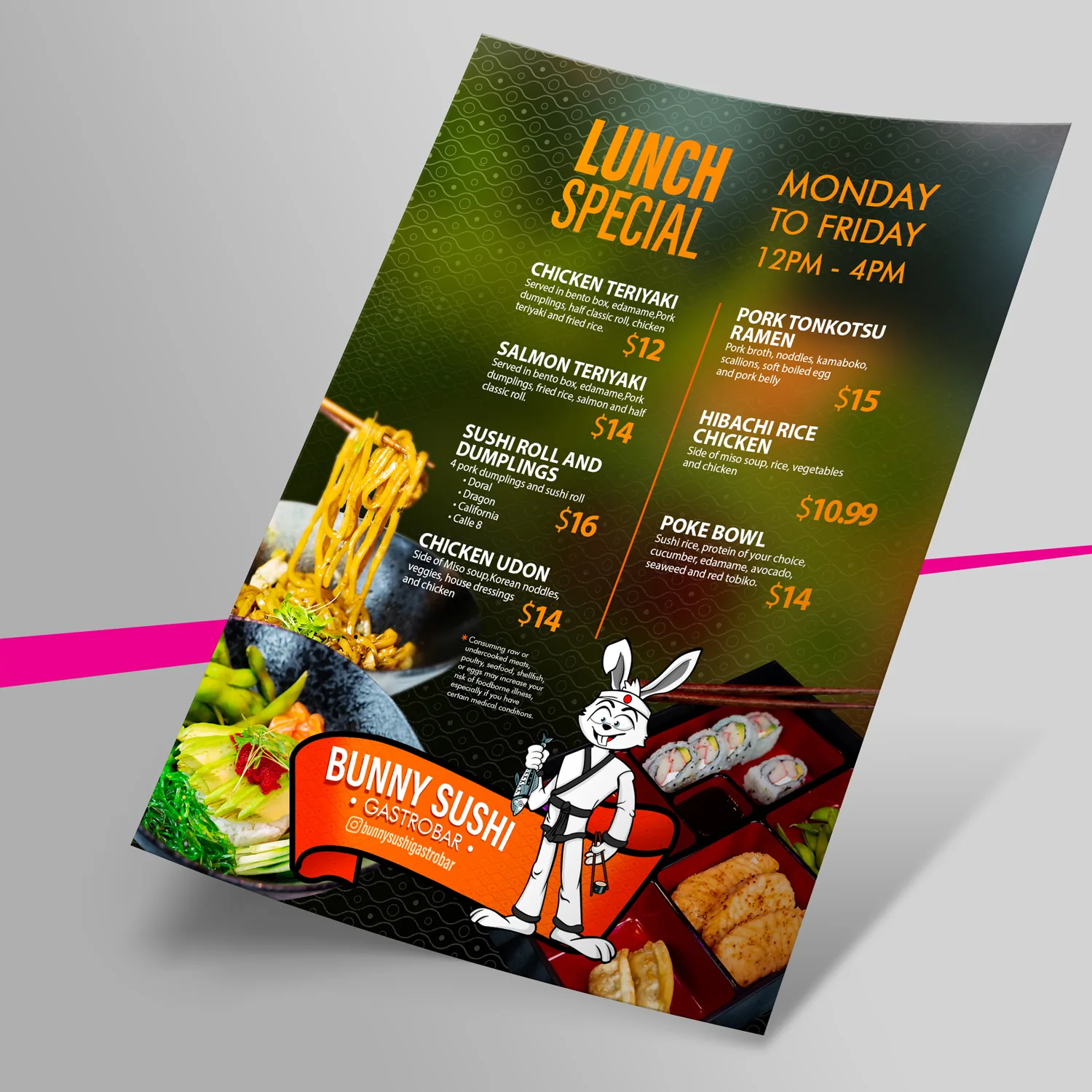 Restaurant Menu Printing & Design — Mad Freddy Miami